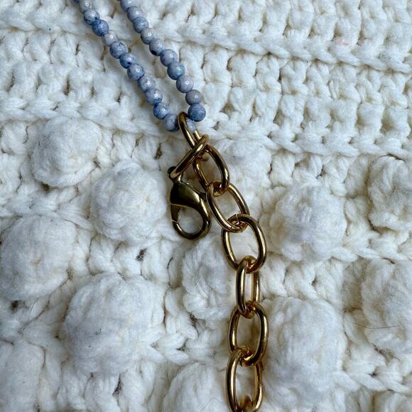 TWISTED SILVER Women's Artisan Boho Brass Bead Three Strand Necklace Adjustable - Picture 8 of 13